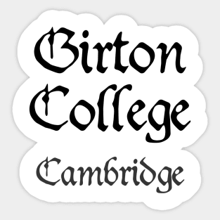 Cambridge Girton College Medieval University Sticker